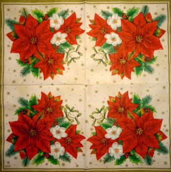 095 Christmas Flowers - 3-ply (95)